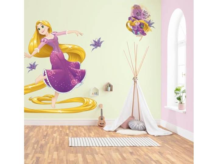 Disney selbstklebende und konturgeschnittene Vlies Fototapete von Komar - Rapunzel XXL - Größe: 127 x 200 cm - Wandtattoo, Kinderzimmer