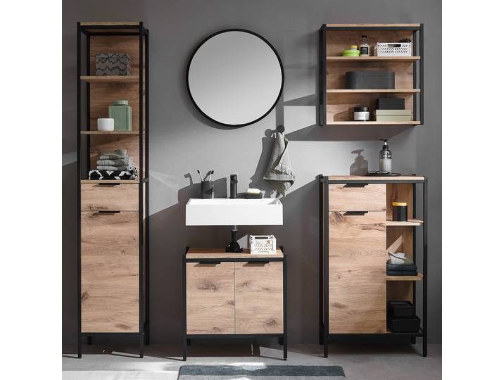 Badset 5-teilig 158 x 196 x 35cm Holz/Braun