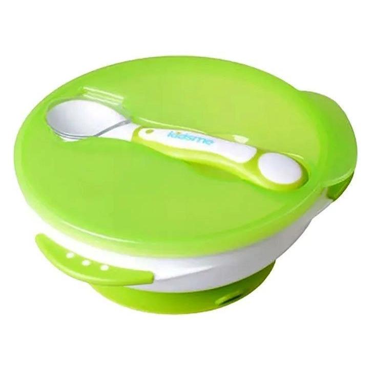 Homla Kidsme bļoda ar piesūcekni vāciņu un termokarotīti Lime no 9 mēn. 9832LI (9832LI)