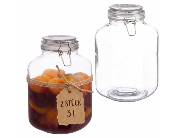 Relaxdays Einmachgläser 2er Set 3 Liter