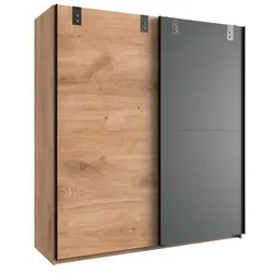 WIMEX Schwebetürenschrank Liverpool 180 x 198 cm Holzoptik Braun Eiche