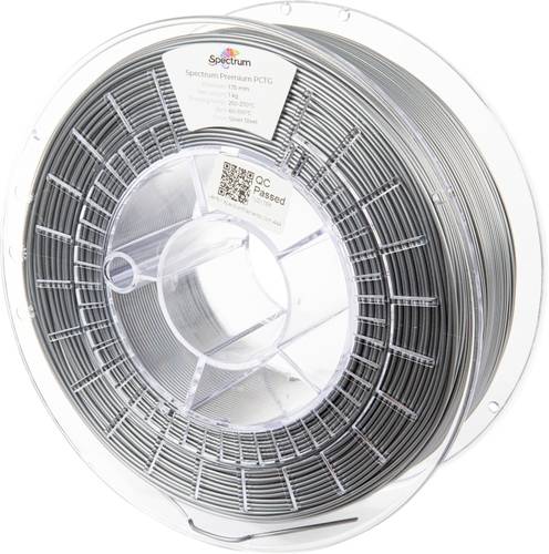 Spectrum Filaments 80658 Premium PCTG Filament PCTG chemisch beständig, geruchsarm 1.75mm 1000g Silver Steel, Silber, Stahl 1St.