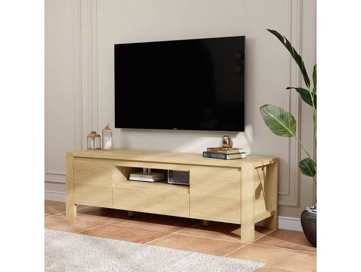 Meuble TV ferme moderne rangement pour TV jusqu'à 70 po