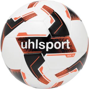 uhlsport Fußball Resist Synergy, 100176801, Größe 4, 350 Gramm, weiß/schwarz/orange, Trainingsball