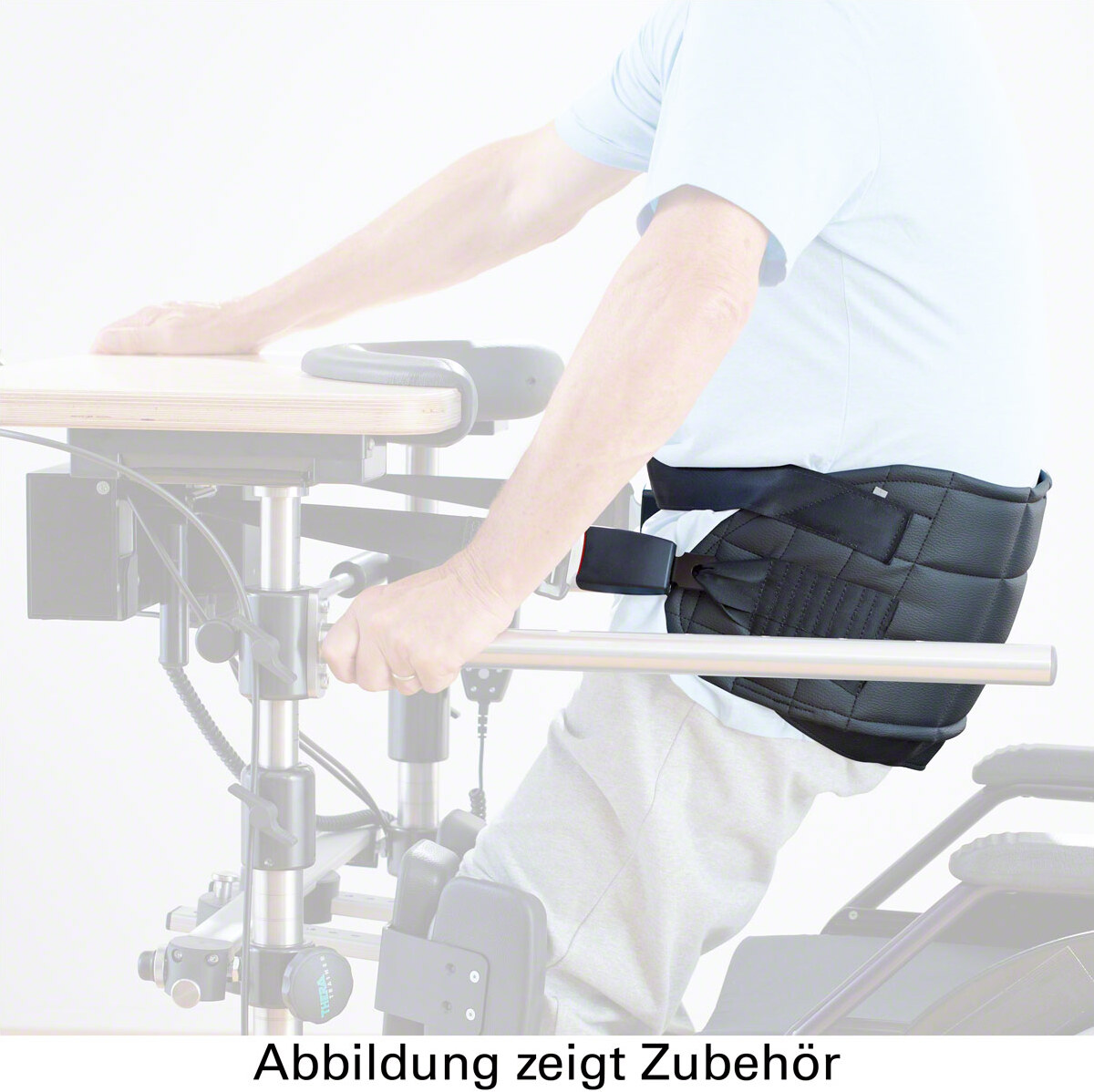 Patientengurt mit Beinschlaufen und Boden für elektrisches Aufrichtsystem