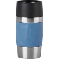TRAVEL MUG Compact Thermobecher blau/edelstahl, 0,3 Liter, Drehverschluss