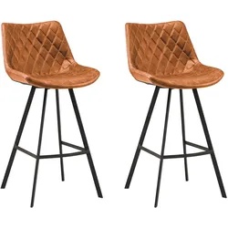 Barhocker-Set Bowie 2er-Set ca. 50x102 cm Cognac