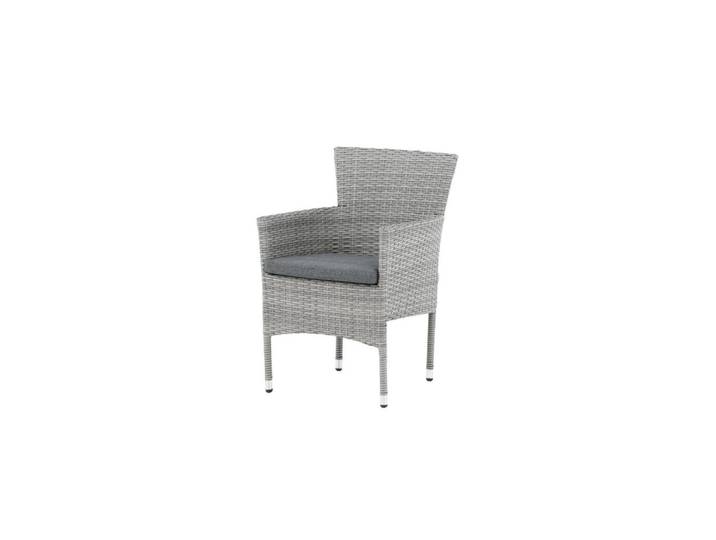 Furnlux Gartenessstuhl Malina Grau 58x60x86 cm, Metall, 58x86x60 cm, Gartenmöbel, Gartensessel, Gartenstühle