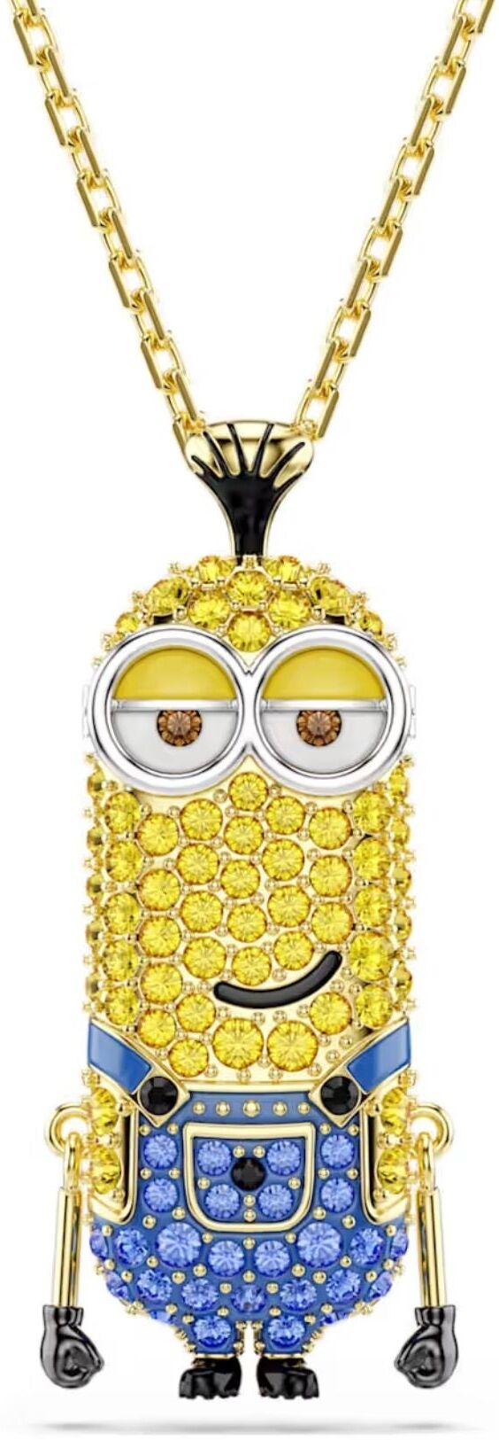 Swarovski Minions Kevin kaulakoru, keltakullattu ja eriväriset kristallit,