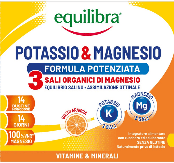 Equilibra Potassio & Magnesio 3 Integratore di Sali Minerali 14 Bustine