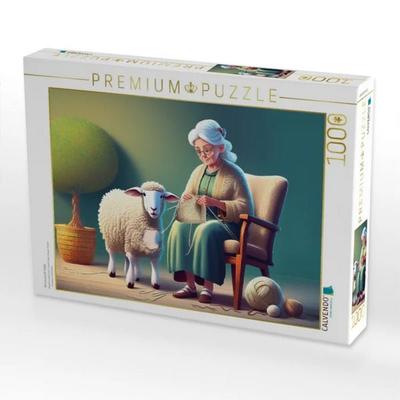 CALVENDO Puzzle Oma braucht Wolle | 1000 Teile Lege-Größe 64x48cm Foto-Puzzle für glückliche Stunden