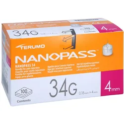 Nanopass 34 Pen Kanüle 34 G 0,18x4 mm 100 St