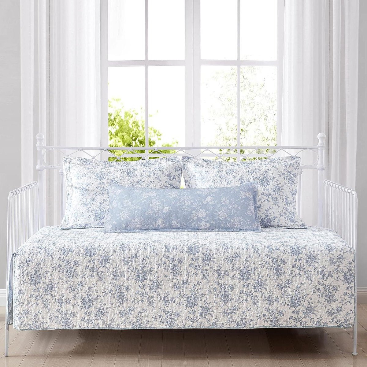 Gewatteerd Zitbankovertrek Set Daybed Cover Blauw - 190 x 99 cm