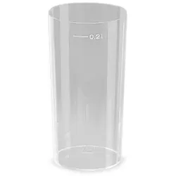 Pack4Food24 500 Longdrink Cocktail Kunststoffgläser klar Eichstrich bei 2cl & 200ml