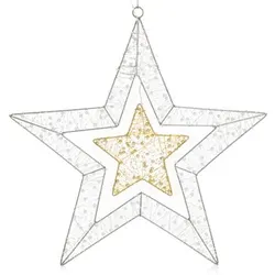 LUMIDA Xmas LED-Stern Perlen-Design outdoorgeeignet