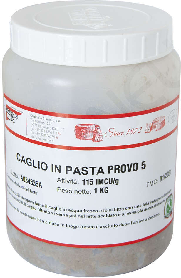 Caglificio Clerici Caglio in pasta tradizionale Provo 5 piccante imcu 115 (1 kg