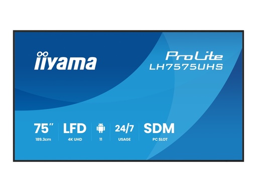 Iiyama ProLite LH7575UHS-B2AG - 190 cm (75") Diagonalklasse (189.3 cm (74.5") (LH7575UHS-B2AG)