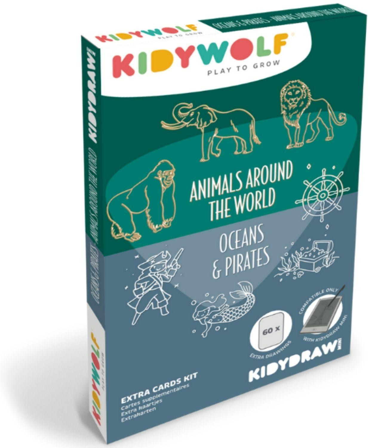 Kidywolf Kidydraw Mini Vullingen: Dieren van de Wereld, Oceanen & Piraten