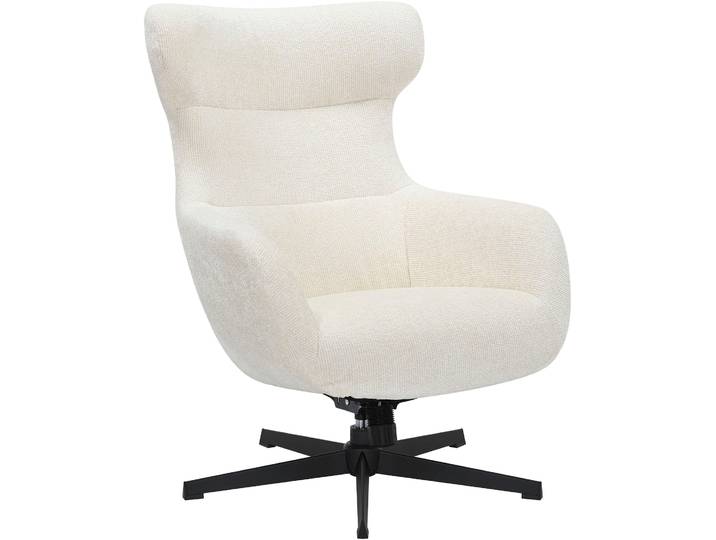 Sessel SALESFEVER Marvello, Chenillestoff, 360 Dreh- und Kippfunktion , beige, B:72cm H:99cm T:86cm, Chenillestoff (100% Polyester), Metall, Sessel, Sessel, Komfortsessel mit ergonomischem Sitzkomfort und weichem Stoff