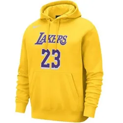 NIKE Herren Fansweatshirt LAL MNK CLUB HDY PO N&N, Größe S in Gelb 23