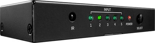 Lindy 5 Port HDMI 2.0 18G Switch - Video/Audio-Schalter - 5 x HDMI - Desktop