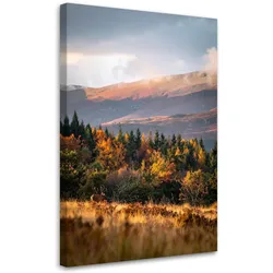 LEINWANDBILD Landschaft Berge Täler Natur 60x90cm