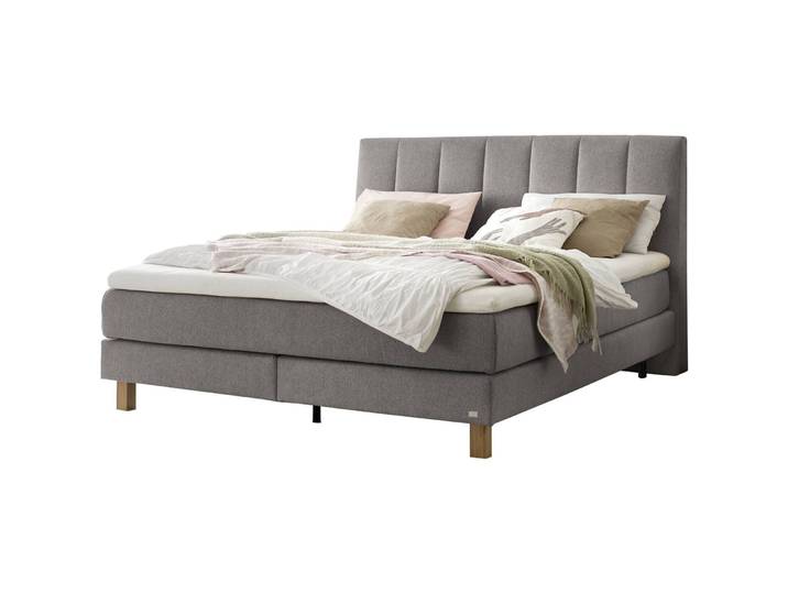 Hasena Boxspringbett Reina grey Stoff 180 x 200 cm - Boxspringbett