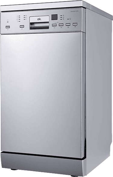 Lavavajillas - ok. ODW 4551-1 E FS, Libre Instalación, 45cm Ancho, 7 Programas, Silver