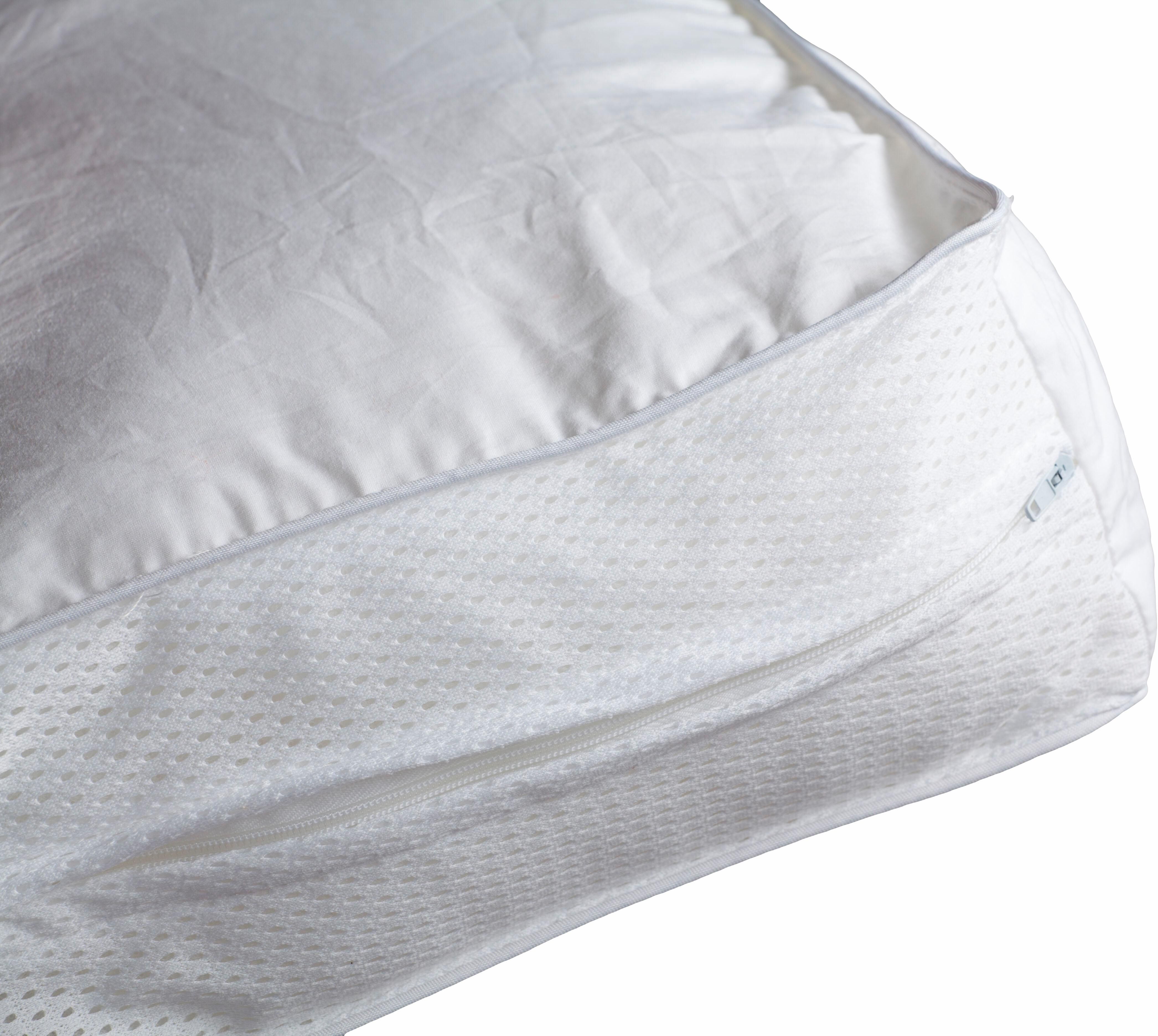 Nackenstützkissen JEKATEX "Sweety", weiss (weiß), B:30cm H:16,5cm L:70cm, Bezug: 100% Baumwolle. Füllung: 100% Polyester, Kopfkissen, Nackenstützkissen, komplettes Nackenstützkissen bis zu 40C waschbar weiß B/H/L: 30cm x 16,5cm x 70cm, Baumwolle, 1 Stk.