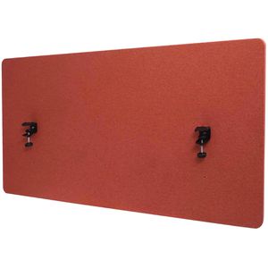 Mendler Tischtrennwand 79524, braun, Akustik-Trennwand mit Textilbezug, 120 x 60cm