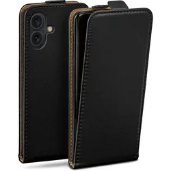 moex Flip Case iPhone 16 Klapphülle Leder Optik