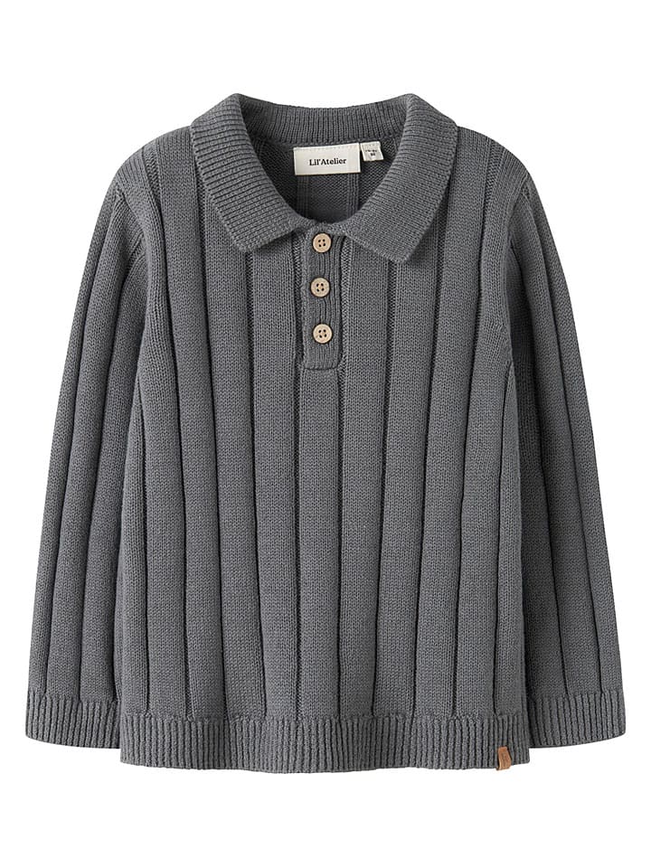 Lil Atelier Pullover "Lomon" in Grau - 104