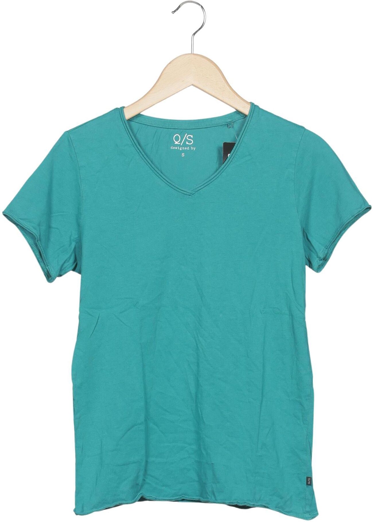 S. Oliver Herren T-Shirt, Türkis, Gr. S, Baumwolle - Second Hand