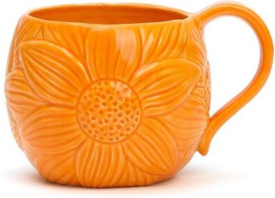 Nature & Decouvertes Caneca Flor em Relevo - Laranja - Nature & Découvertes