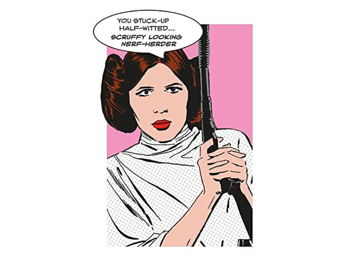 Komar Star Wars Classic Comic Quote Leia – Taille : 50 x 70 cm Tableau mural (sans cadre)