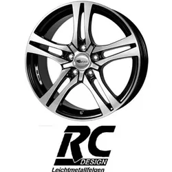 RC-Design RC26 7,5X18 5/114,30 ET50,5 Schwarz Front-poliert