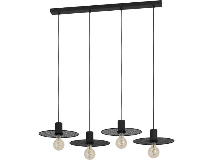 Eglo Pendellampe Ikeston Schwarz Stahl B 28 cm