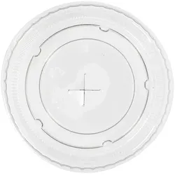 MONOUSO - Deckel flach mit Kreuz PET Transp. Ø8,5cm (50 Stück)