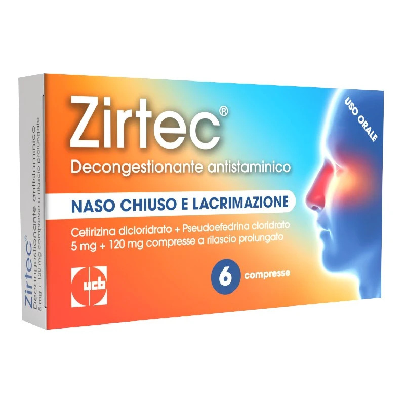 UCB PHARMA SpA Zirtec Decongestionante, 6 compresse