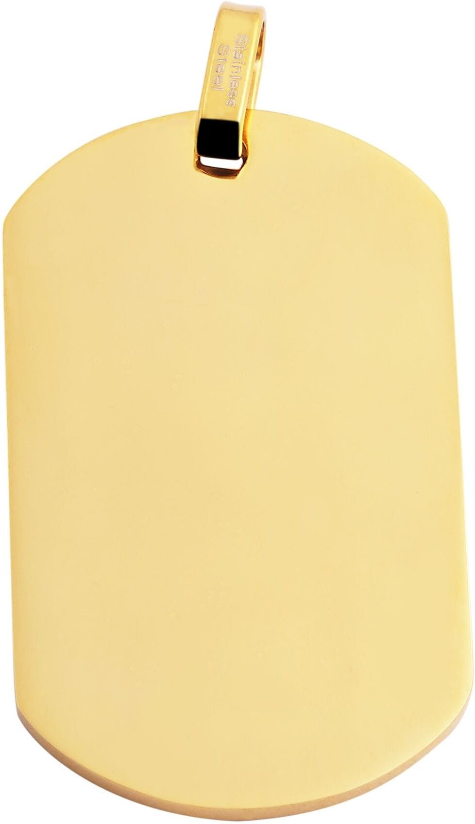 Kettenanhänger ADELIA´S "Unisex Anhänger ¿ Gravuranhänger aus Edelstahl", gold, Schmuckanhänger, Kinder, Edelstahl, Kettenanhänger