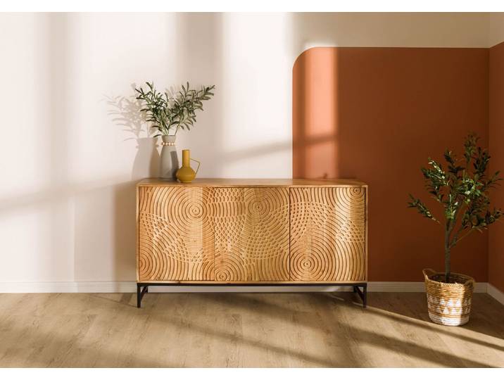 Sideboard Akazie 150x40x80 natur lackiert MARRAKESCH #115