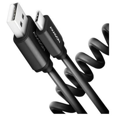 AXAGON USB-C® Kabel USB 2.0 USB-A Stecker, USB-C® Stecker 0.6 m Schwarz vergoldete Steckkontakte BUCM-AM10TB