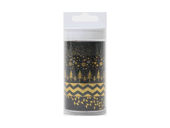 Washitape Set Black, 5 Stk.
