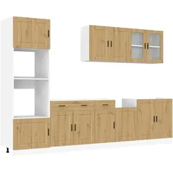 vidaXL 7-tlg. Küchenschrank-Set Kalmar Artisan-Eiche Holzwerkstoff