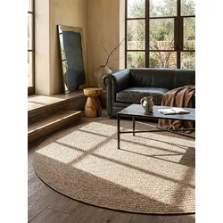 Flachgewebe-Teppich Polypropylen Natur 160x160 cm - CORDEV   Kadima
