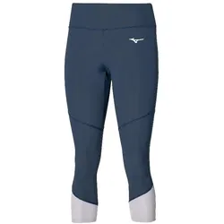 Mizuno, Damen, Tights, 3/4 leggings core impulse (XS), Blau