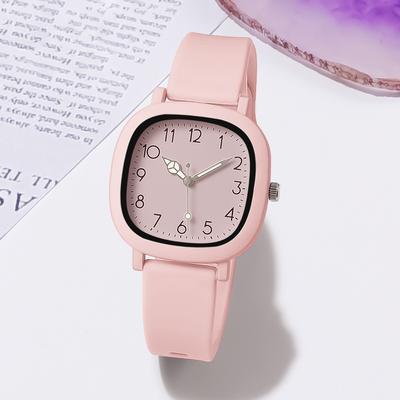 Friendly Fresh Finds Fashion Brand Bear Quartz Silicone Watch For Women Casual Jelly Gift For Girls pink