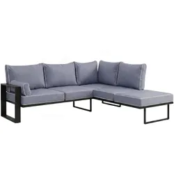 LOUNGEECKTEIL Verdino mit Metallrahmen 215 cm Blaugrau