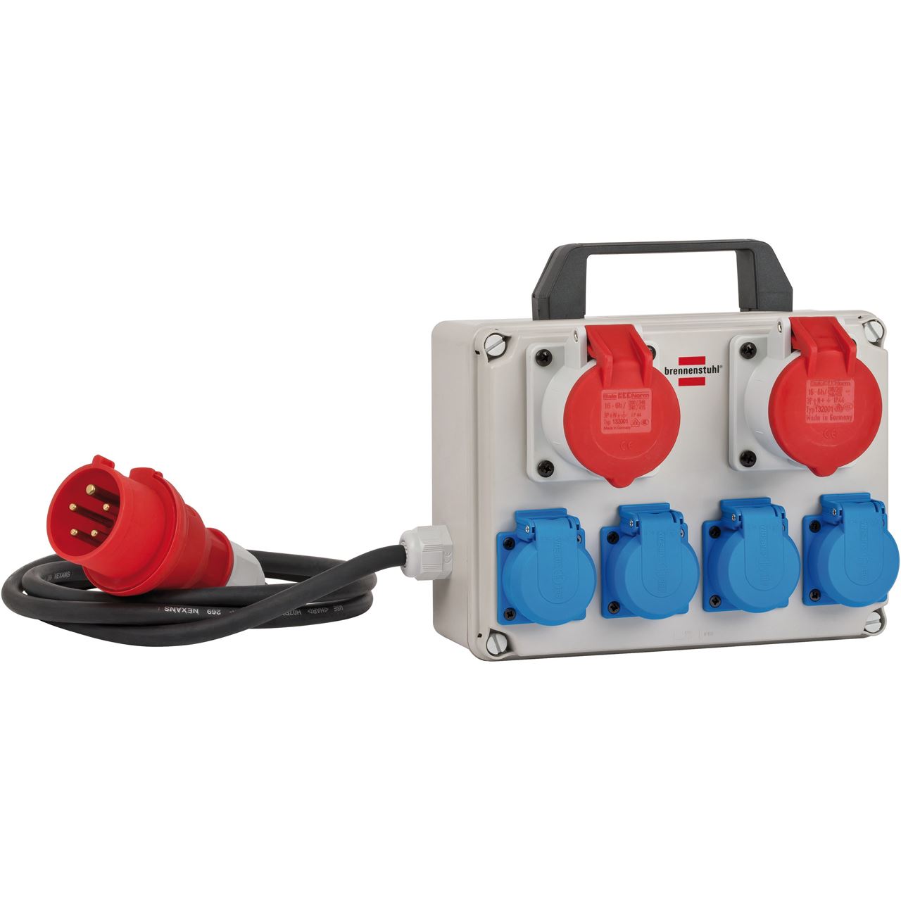 2.00m Brennenstuhl Strom Baustromverteiler Grau 6 (1153650)