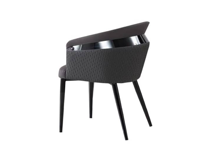 OUTIFUOTPP Esszimmerstühle im italienischen Stil for den Heimgebrauch, leichte Luxus-Rückenlehnen, Besprechungshocker, Hotelrestaurantstühle(Dark Gray)